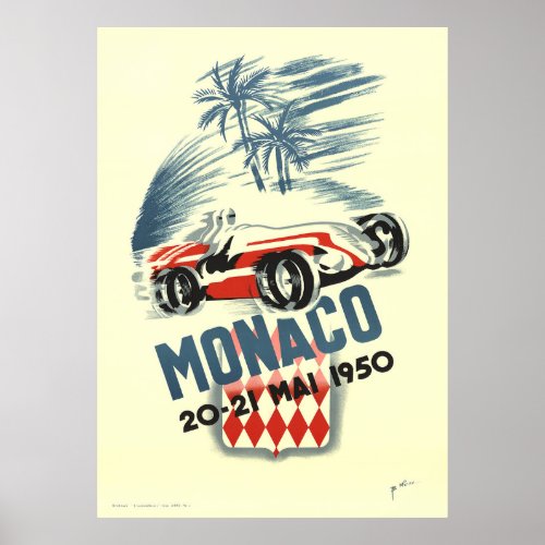 Monaco Grand Prix 1950 Poster