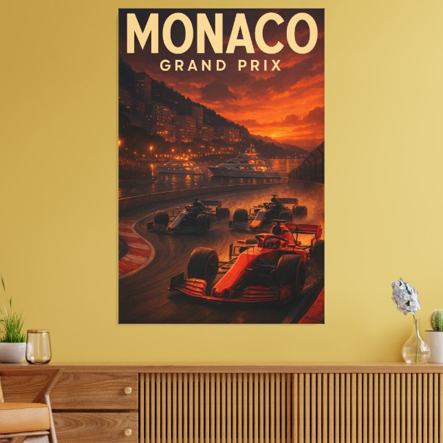 Monaco Grand Prix Circuit de Monaco F1 2024 Street Canvas Print (Insitu(LivingRoom))