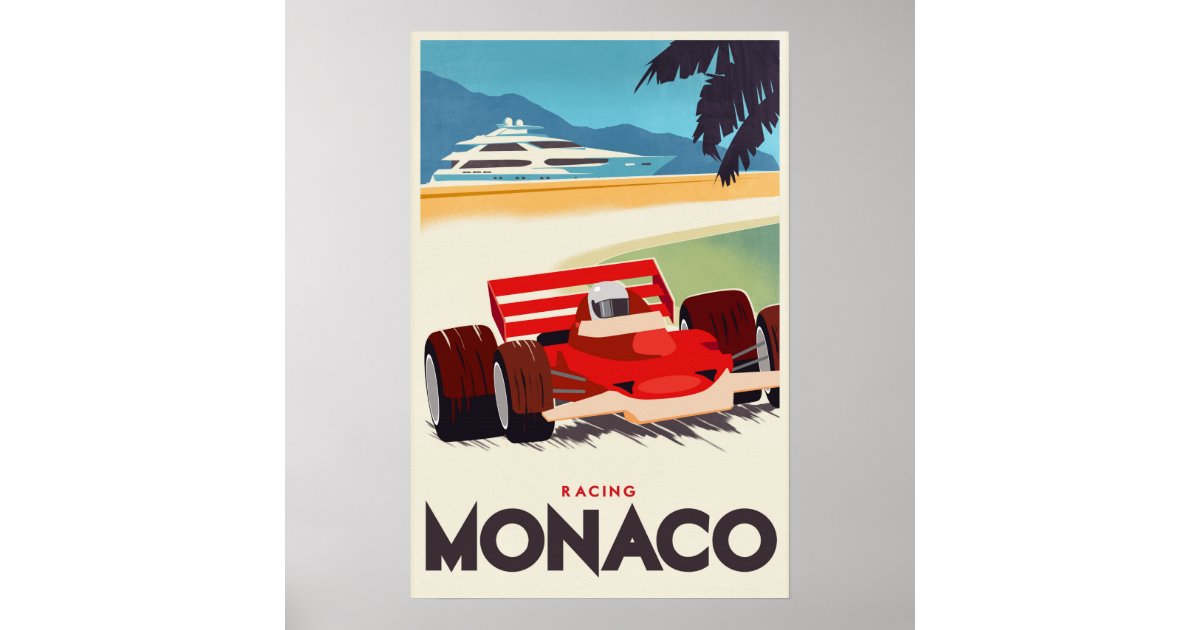The Monaco Grand Prix Poster Signed by Vettel