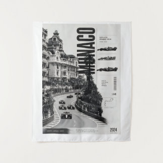 Monaco Grand Proc F1 Flag Tapestry