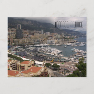 Monaco Harbour and Luxury Yachts French Riviera Postcard