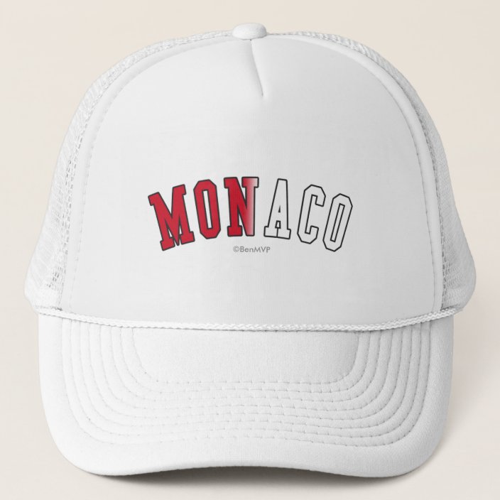 Monaco in Monaco National Flag Colors Mesh Hat