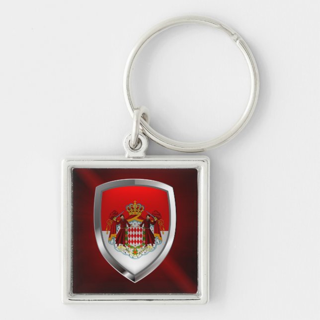 Monaco Metallic Emblem Keychain (Front)