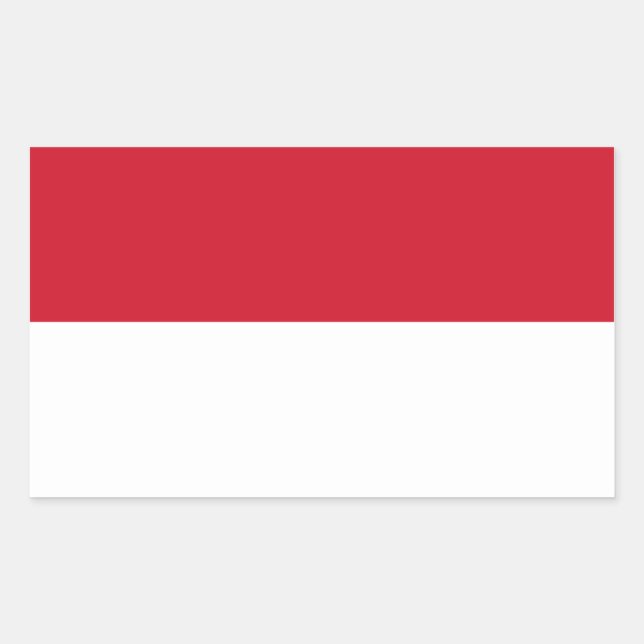 Monaco/Monegasque/Monacan (Civil) Flag Rectangular Sticker (Front)