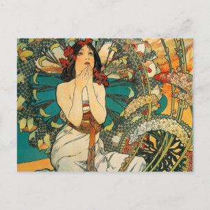 Monaco Monte Carlo Alphonse Mucha Postcard