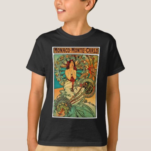 Monaco Monte Carlo Art Nouveau T_Shirt