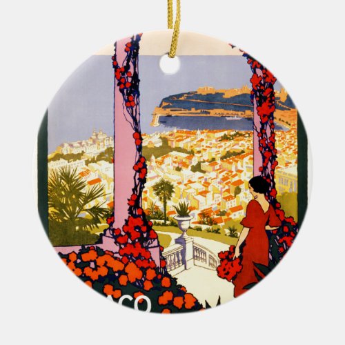 Monaco Monte_Carlo Au pays du soleil Ceramic Ornament