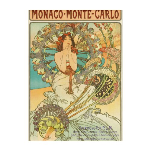 Monaco Monte_Carlo Chemins de Fer PLM by Mucha Acrylic Print