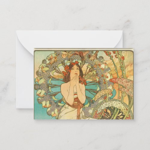 Monaco Monte_Carlo Chemins de Fer PLM by Mucha Note Card