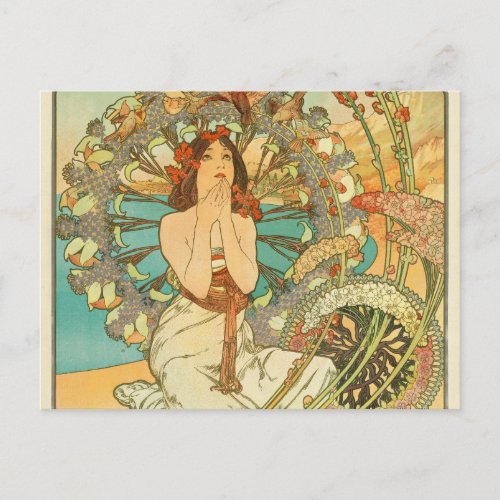 Monaco Monte_Carlo Chemins de Fer PLM by Mucha Postcard