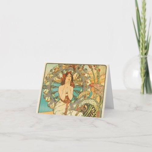 Monaco Monte_Carlo Chemins de Fer PLM by Mucha Thank You Card