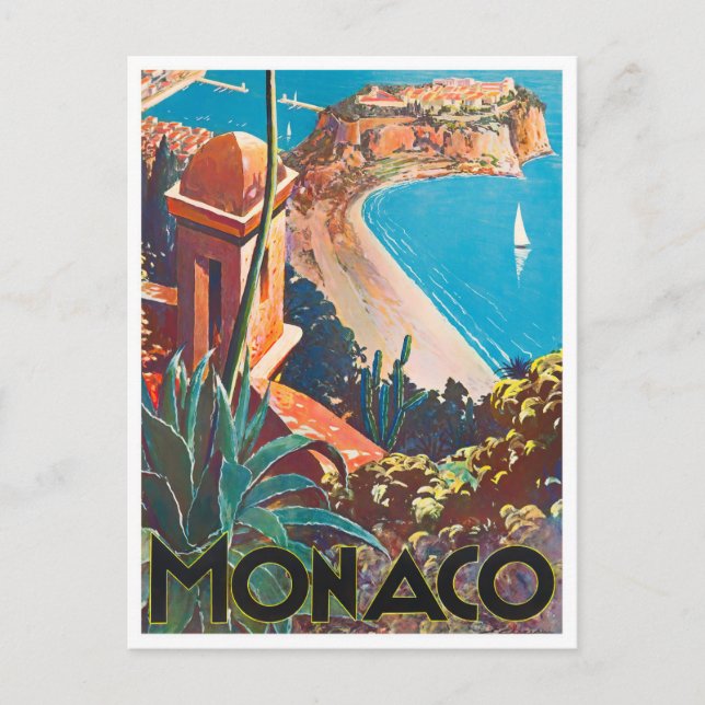 Monaco Monte Carlo France vintage Postcard (Front)