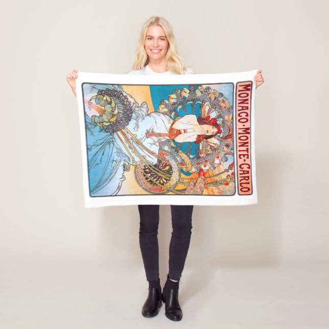 Monaco, Monte-Carlo, Mucha Fleece Blanket (In Situ)