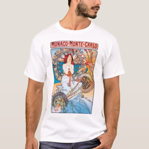 Monaco Monte_Carlo Mucha T_Shirt