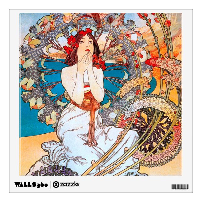 Monaco, Monte-Carlo, Mucha Wall Decal (Front)