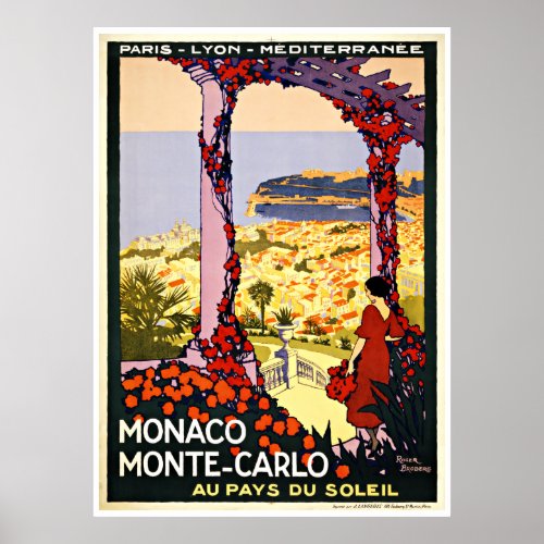 Monaco Monte Carlo _ Vintage Travel Posters