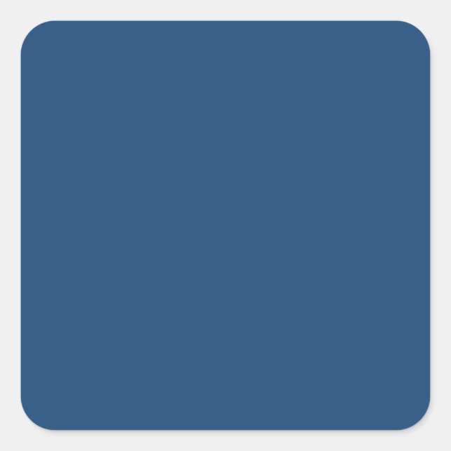 Monaco Noble Blue Solid Color Square Sticker (Front)
