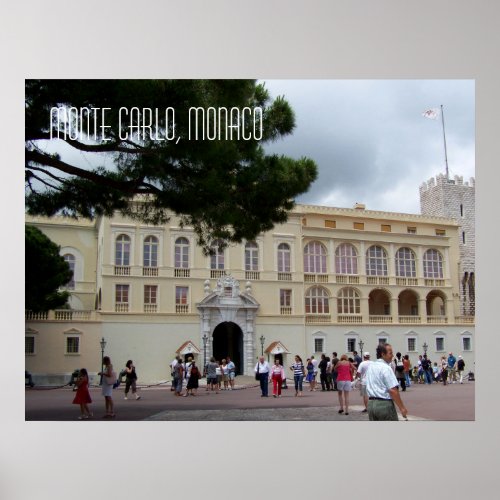 Monaco Palace in Monte Carlo Travel Photography Poster