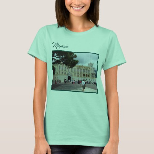 Monaco Palace Monte Carlo Travel Souvenir T_Shirt