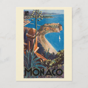 Monaco PLM Vintage Post 1925 Poster Postcard