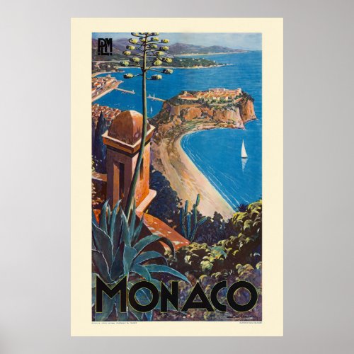 Monaco PLM Vintage Poster 1925