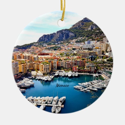 Monaco Port Ceramic Ornament