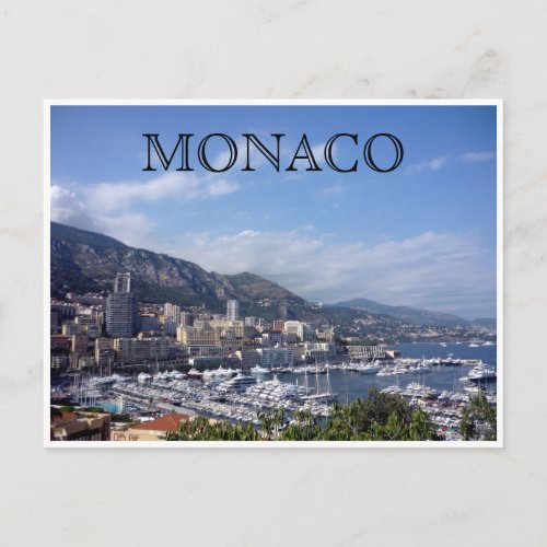 monaco port postcard