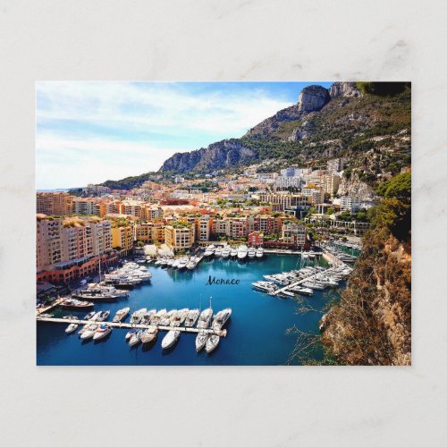 Monaco Port Postcard