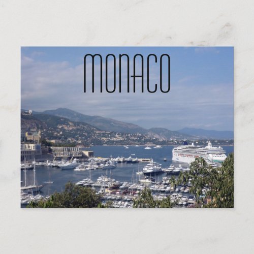 monaco port postcard