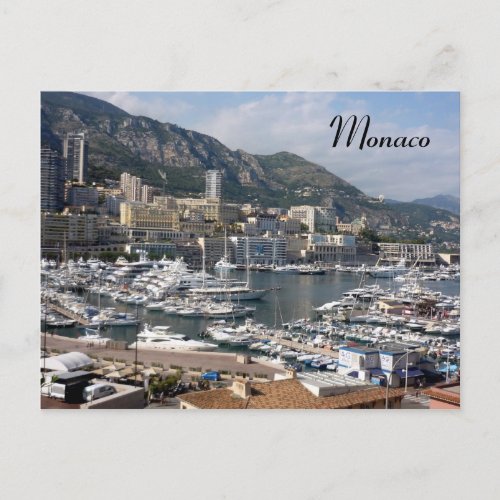 monaco port postcard