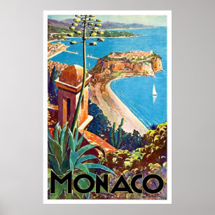 Monaco, Riviera Poster
