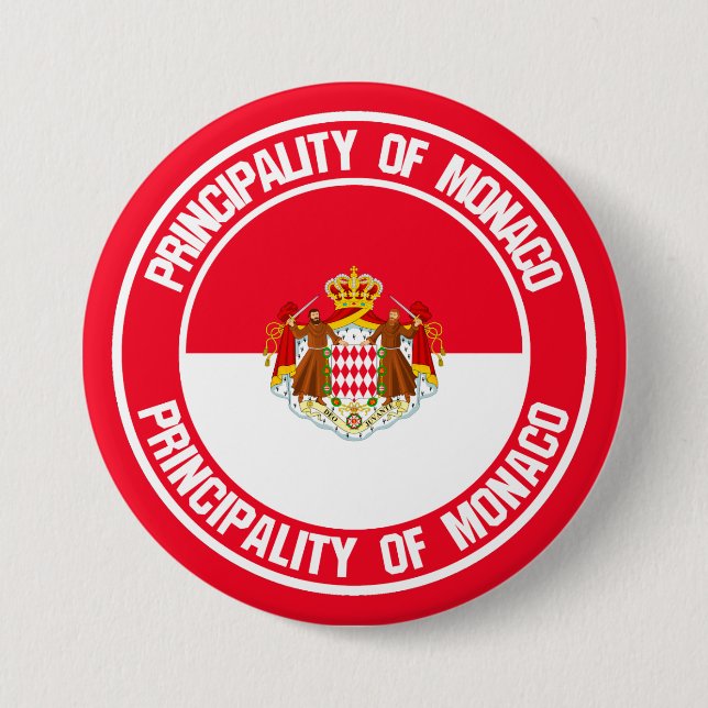 Monaco Round Emblem Button (Front)