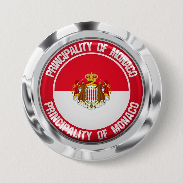 Monaco Round Emblem Button (Front)