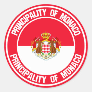 Monaco Round Emblem Classic Round Sticker