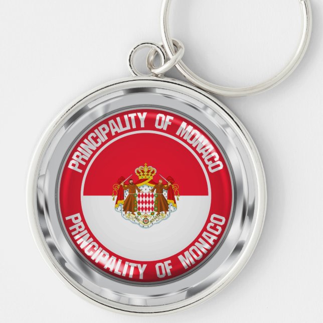 Monaco Round Emblem Keychain (Front)