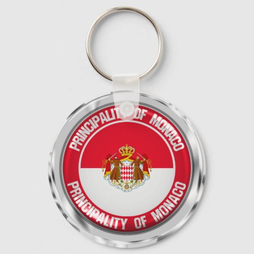 Monaco Round Emblem Keychain