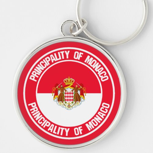 Monaco Round Emblem Keychain