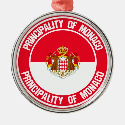 Monaco Round Emblem Metal Ornament