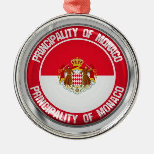 Monaco Round Emblem Metal Ornament