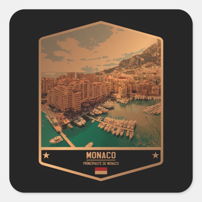 Monaco Square Sticker (Front)