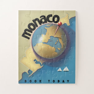 Monaco Travel poster Jigsaw Puzzle