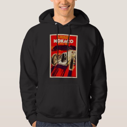 Monaco Vintage Grand Prix 1930 Race Car Poster  Hoodie