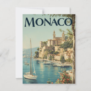 Monaco vintage postcard