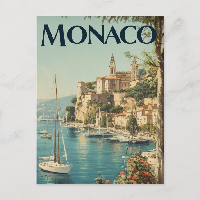 Monaco vintage  postcard (Front)