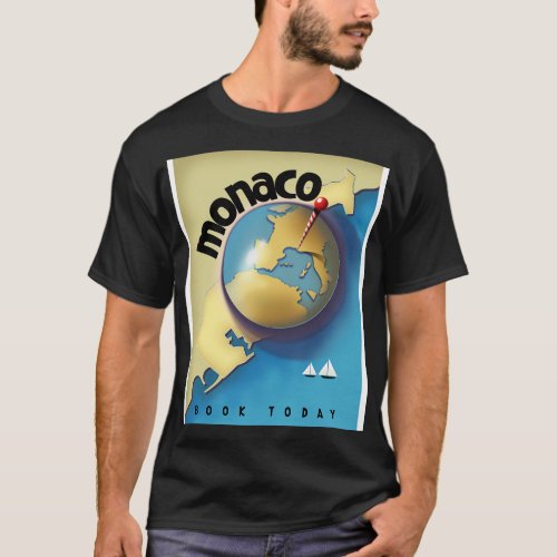 Monaco vintage style travel poster T_Shirt