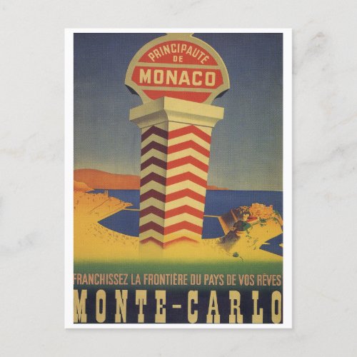 Monaco Vintage Travel Postcard Monte Carlo 