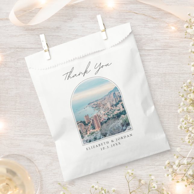 Monaco Wedding Favor French Riviera Thank You Bag (Clipped)