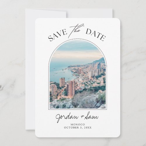 Monaco Wedding French Rivera Save the Date Invitation