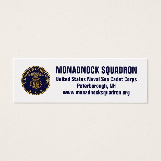 Monadnock Squadron Gold Recruiting Cards (Front)