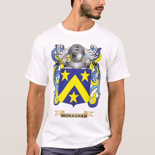 Monaghan Coat of Arms (Family Crest) T-Shirt (Front)